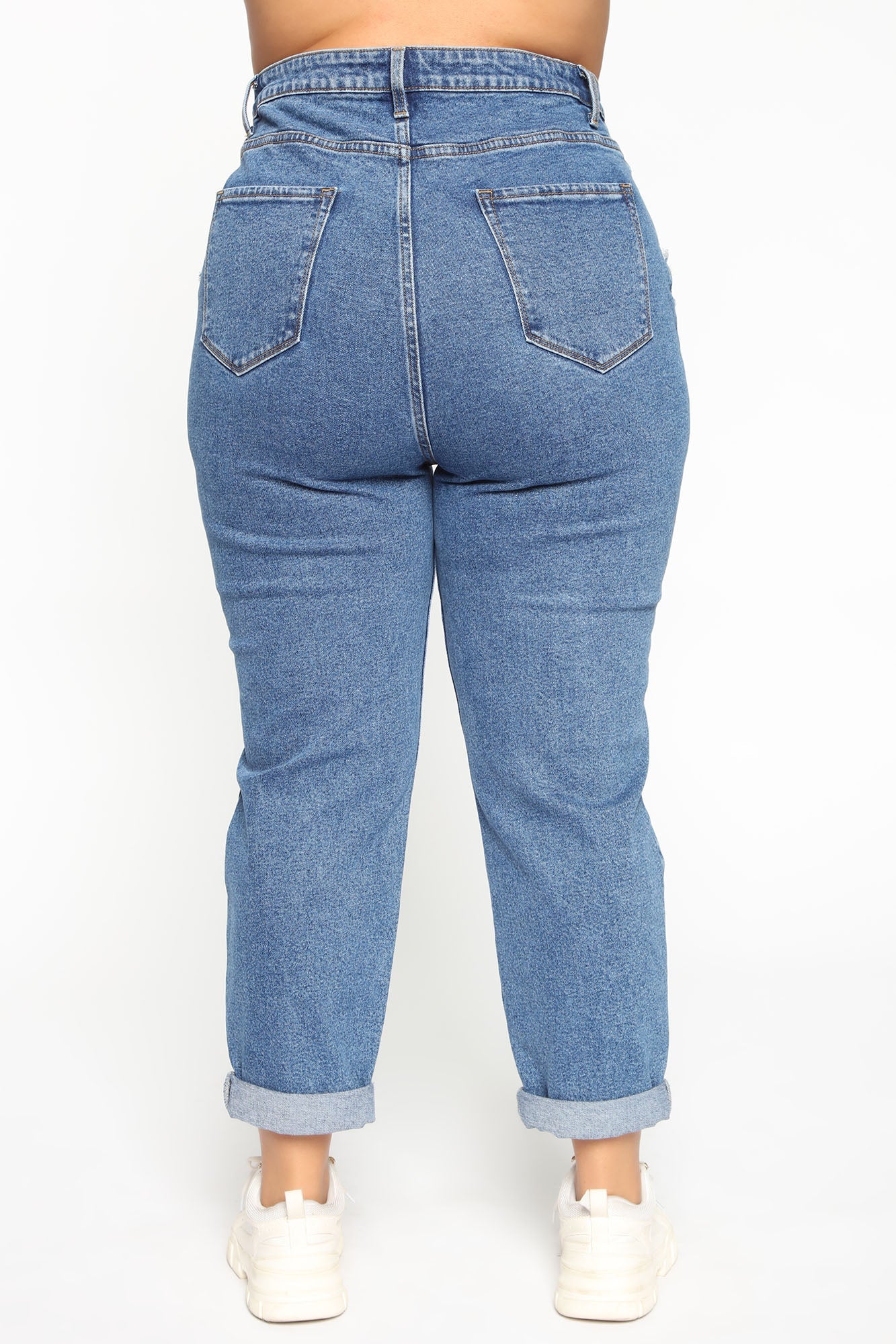 Cara Distressed Boyfriend Jeans - Dark Denim Ins Street