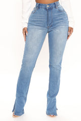 Soho Side Split Skinny Jeans - Medium Blue Wash Ins Street