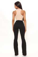 Get Around Flex Low Rise Flare Jeans - Black Ins Street