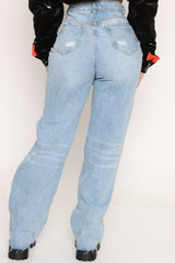 Second Date Straight Leg Jeans - Light Blue Wash Ins Street