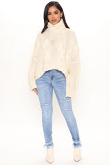 Sydney Sunshine Fray Hem Skinny Jeans - Medium Blue Wash Ins Street