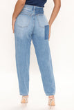 Like A Dream Patchwork Balloon Jeans - Light Blue Wash Ins Street