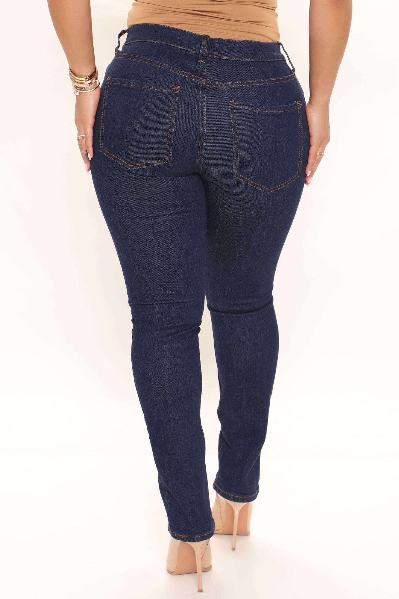 Before I Split Mid Rise Skinny Jeans - Dark Wash Ins Street
