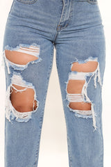 90's Flashback Tapered Jeans - Medium Blue Wash Ins Street