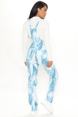 Work Of Art Straight Leg Denim Overalls - Blue/combo Ins Street