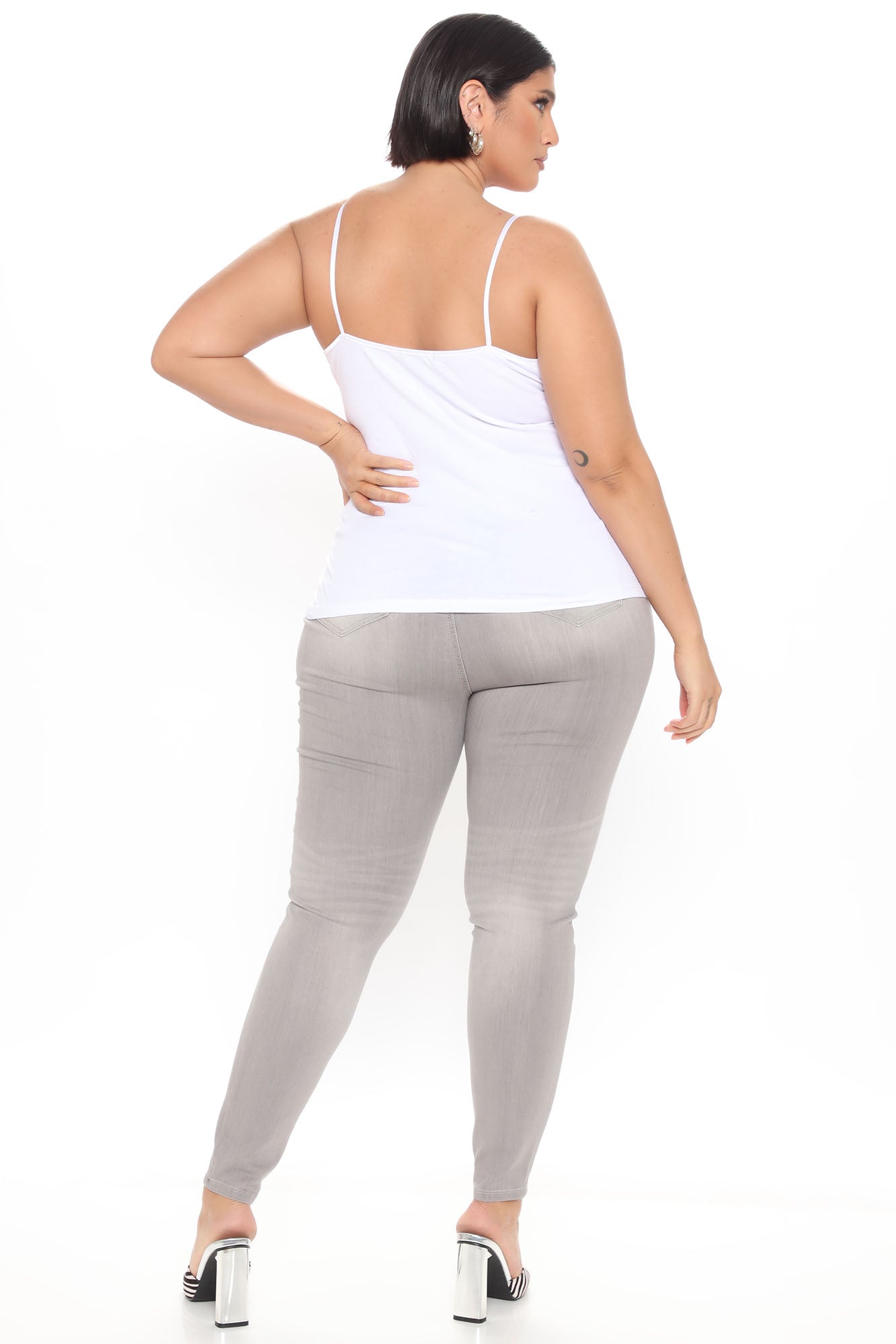 Gray Matter Skinny Jeans - Grey Ins Street