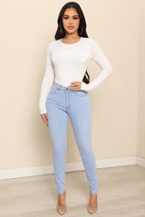 In My Feelings Skinny Jeans - Light Blue Wash Ins Street