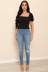 Sculpting No Gap Skinny Jeans - Medium Blue Wash Ins Street