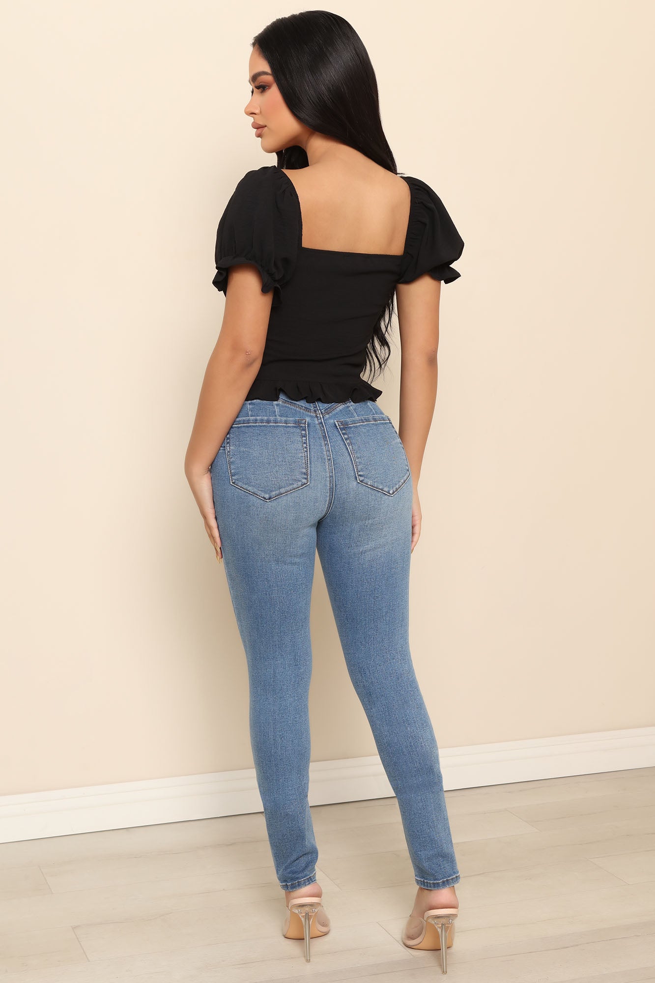Sculpting No Gap Skinny Jeans - Medium Blue Wash Ins Street