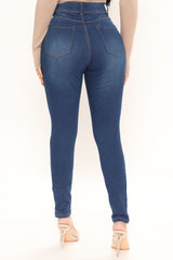 Give It A Go Skinny Jeans - Dark Wash Ins Street