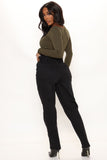 Down To Earth Stretch Mom Jeans - Black Ins Street