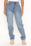 Not My Daddy Slouch Fit Jeans - Vintage Blue Wash Ins Street