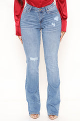 Recycled Mid Rise Classic Bootcut Jeans - Light Blue Wash Ins Street