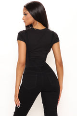 Classy As Always Flare Denim Overalls - Black Ins Street