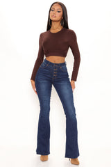 Oh Darlin' Flare Jeans - Dark Wash Ins Street