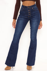Oh Darlin' Flare Jeans - Dark Wash Ins Street