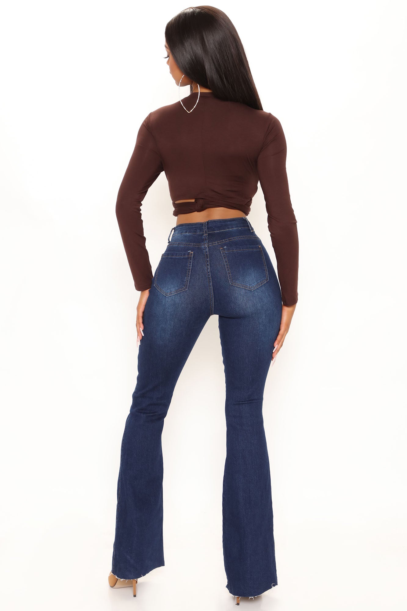 Oh Darlin' Flare Jeans - Dark Wash Ins Street