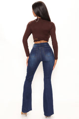 Oh Darlin' Flare Jeans - Dark Wash Ins Street