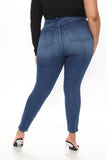 Curve Your Ways Skinny Jeans - Medium Blue Wash Ins Street