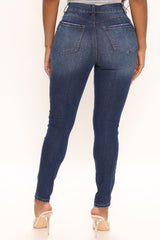 Curvy Booty Lifter Stretch Skinny Jeans - Dark Wash Ins Street