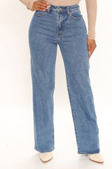Tell Me High Rise Slim Straight Leg Jeans - Dark Wash Ins Street
