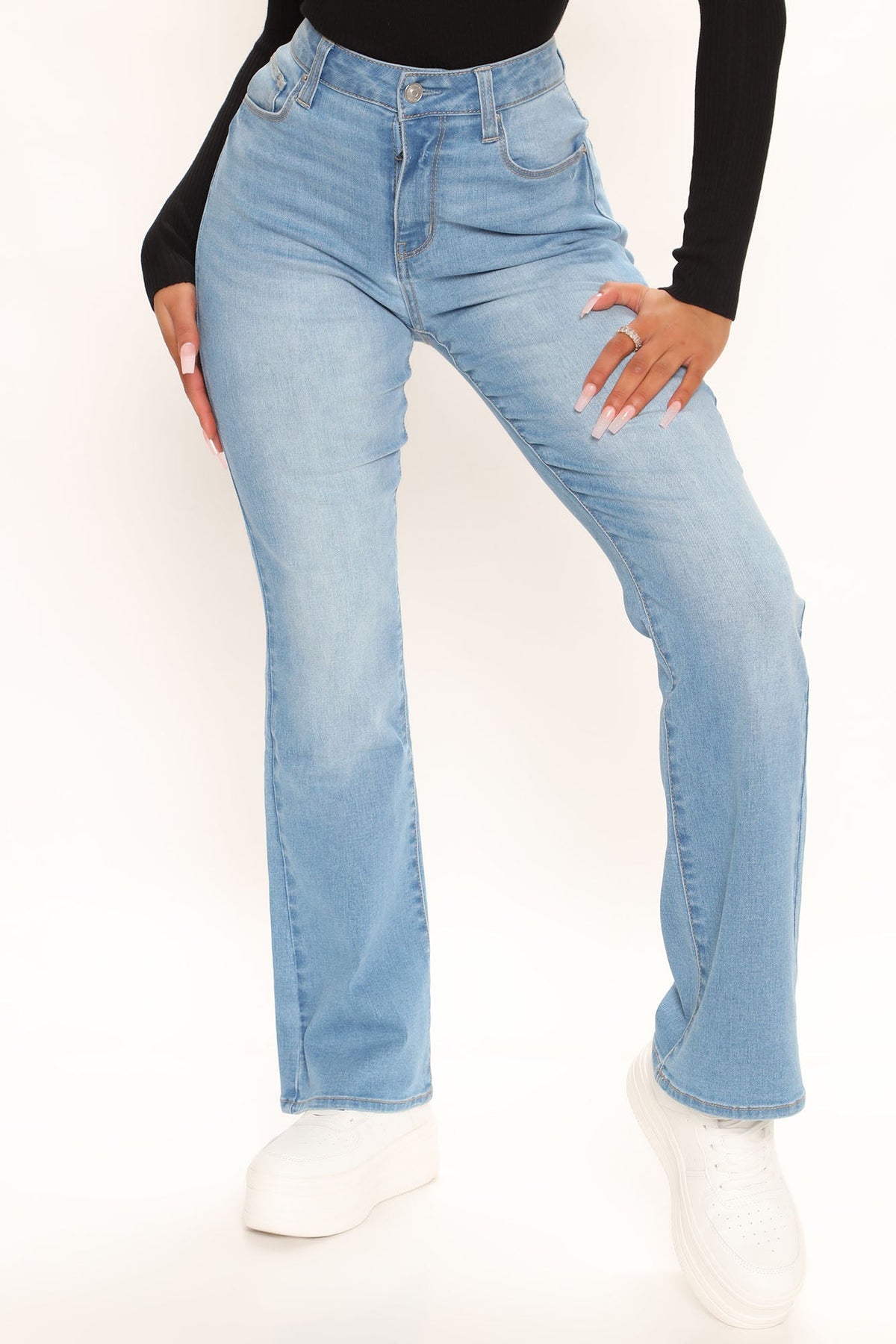 In The Groove Bootcut Jeans - Light Blue Wash Ins Street