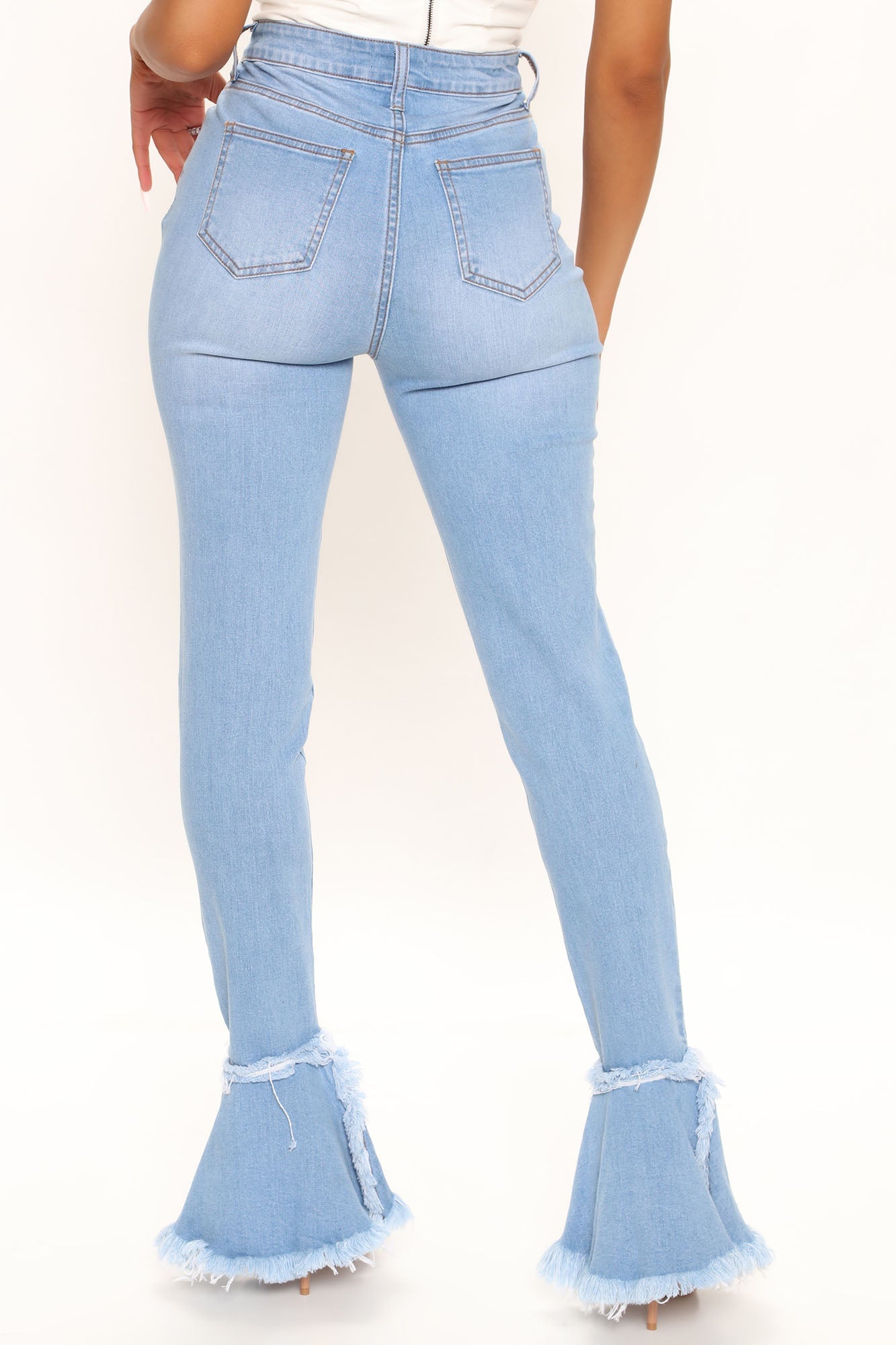 Fray What You Will Flare Jeans - Medium Blue Wash Ins Street
