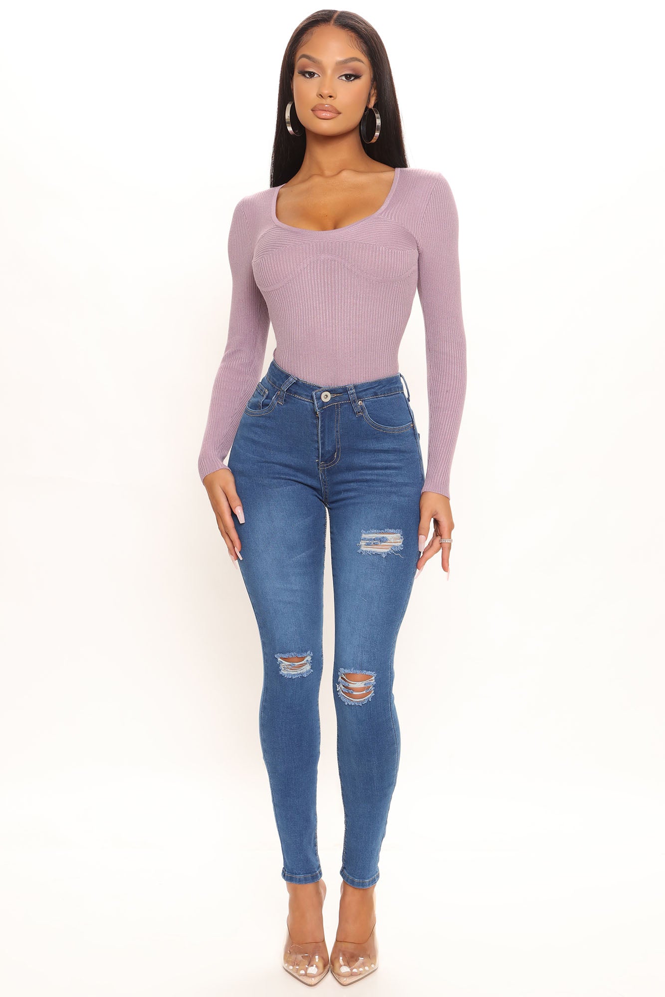 Travel With Me Booty Shaping Skinny Jeans - Medium Blue Wash Ins Street