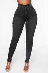 You've Got To Be Yoking Skinny Jeans - Grey Ins Street