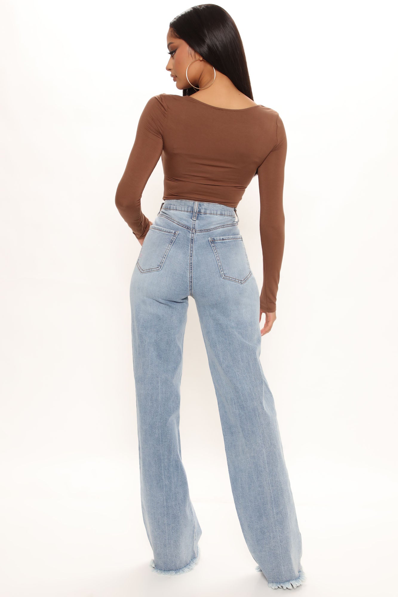 High Standard Wide Leg Jeans - Light Blue Wash Ins Street