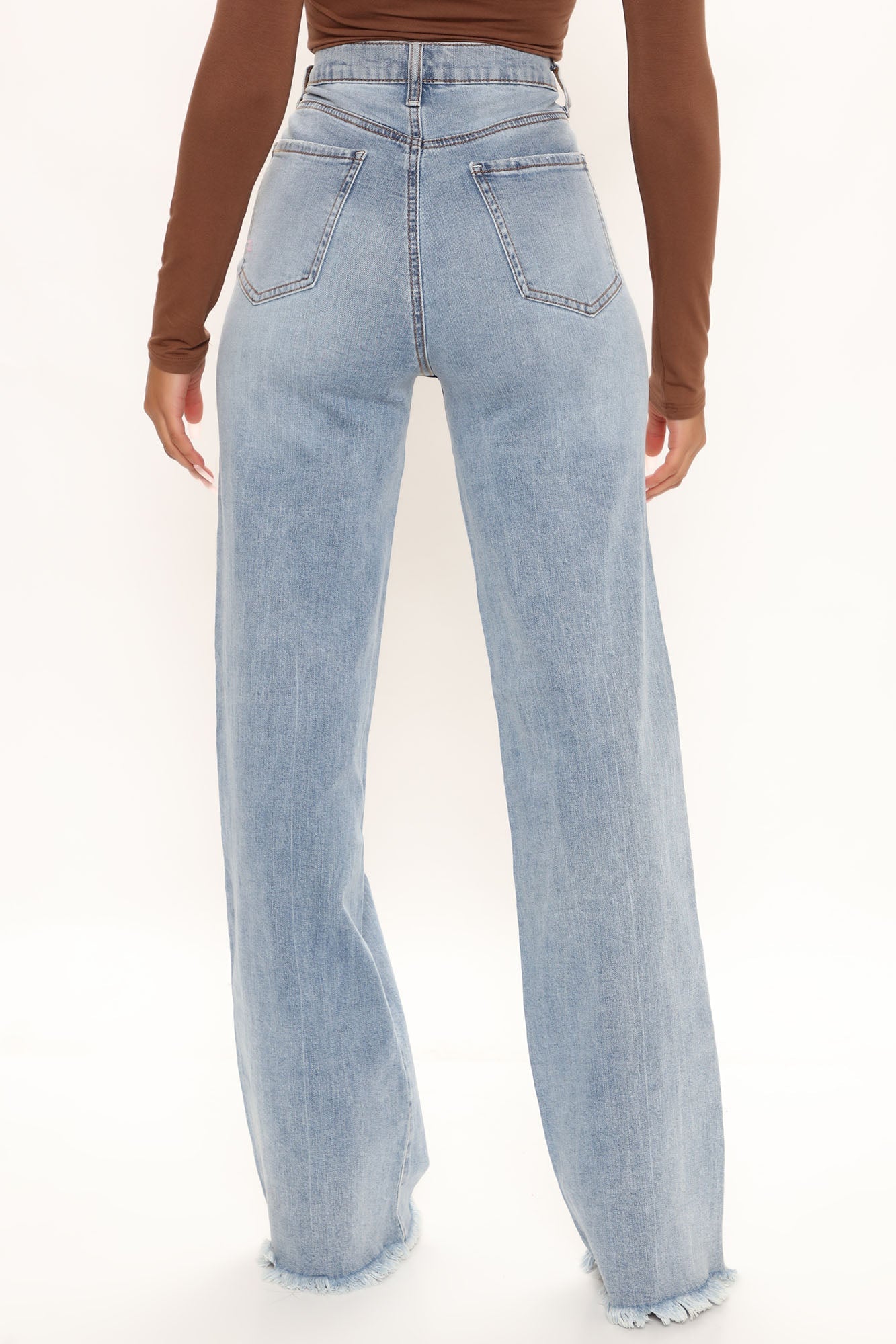 High Standard Wide Leg Jeans - Light Blue Wash Ins Street
