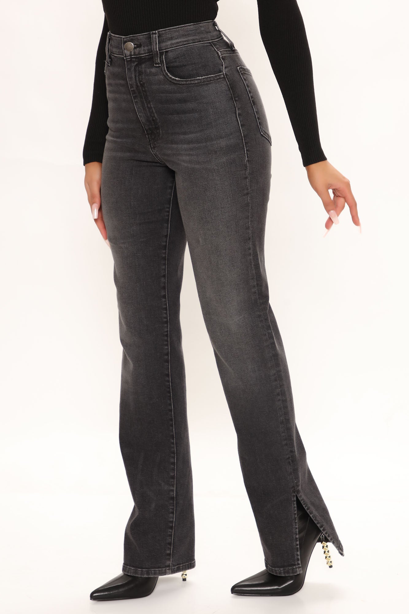 Killing 'Em Softly Side Split Jean - Black Ins Street