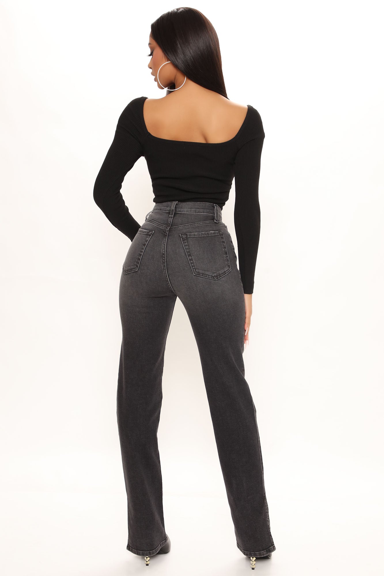 Killing 'Em Softly Side Split Jean - Black Ins Street