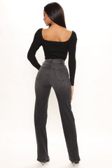 Killing 'Em Softly Side Split Jean - Black Ins Street