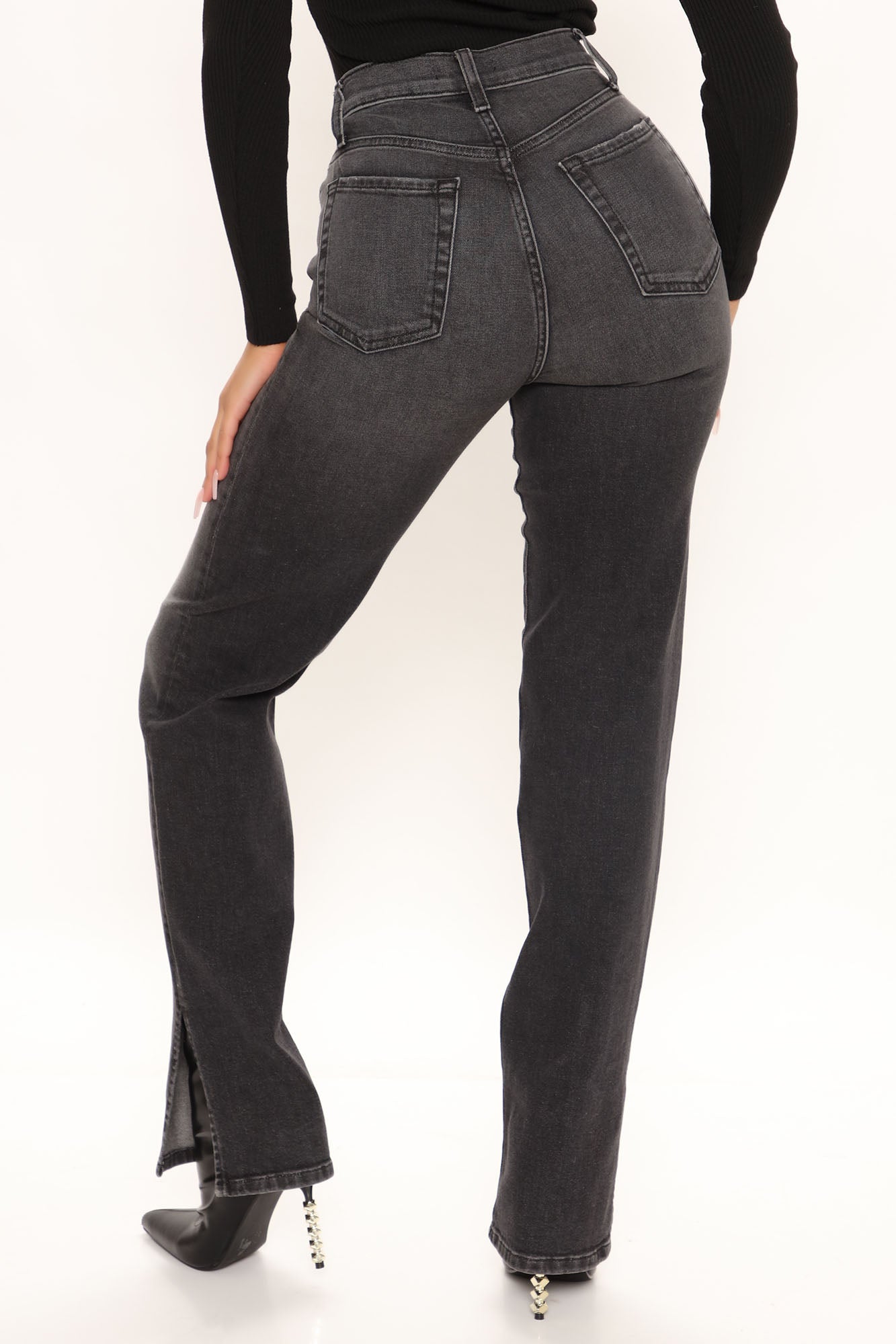Killing 'Em Softly Side Split Jean - Black Ins Street