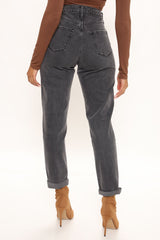 Hometown Cutie Mom Jeans - Grey Ins Street