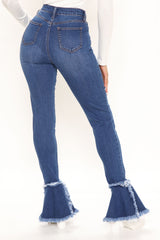Fray What You Will Flare Jeans - Dark Wash Ins Street