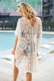 Lover Of The Sea Lace Kaftan Cover-Up Dress Ins Street