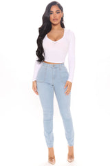 Money Makin' Skinny Jeans - Light Blue Wash Ins Street