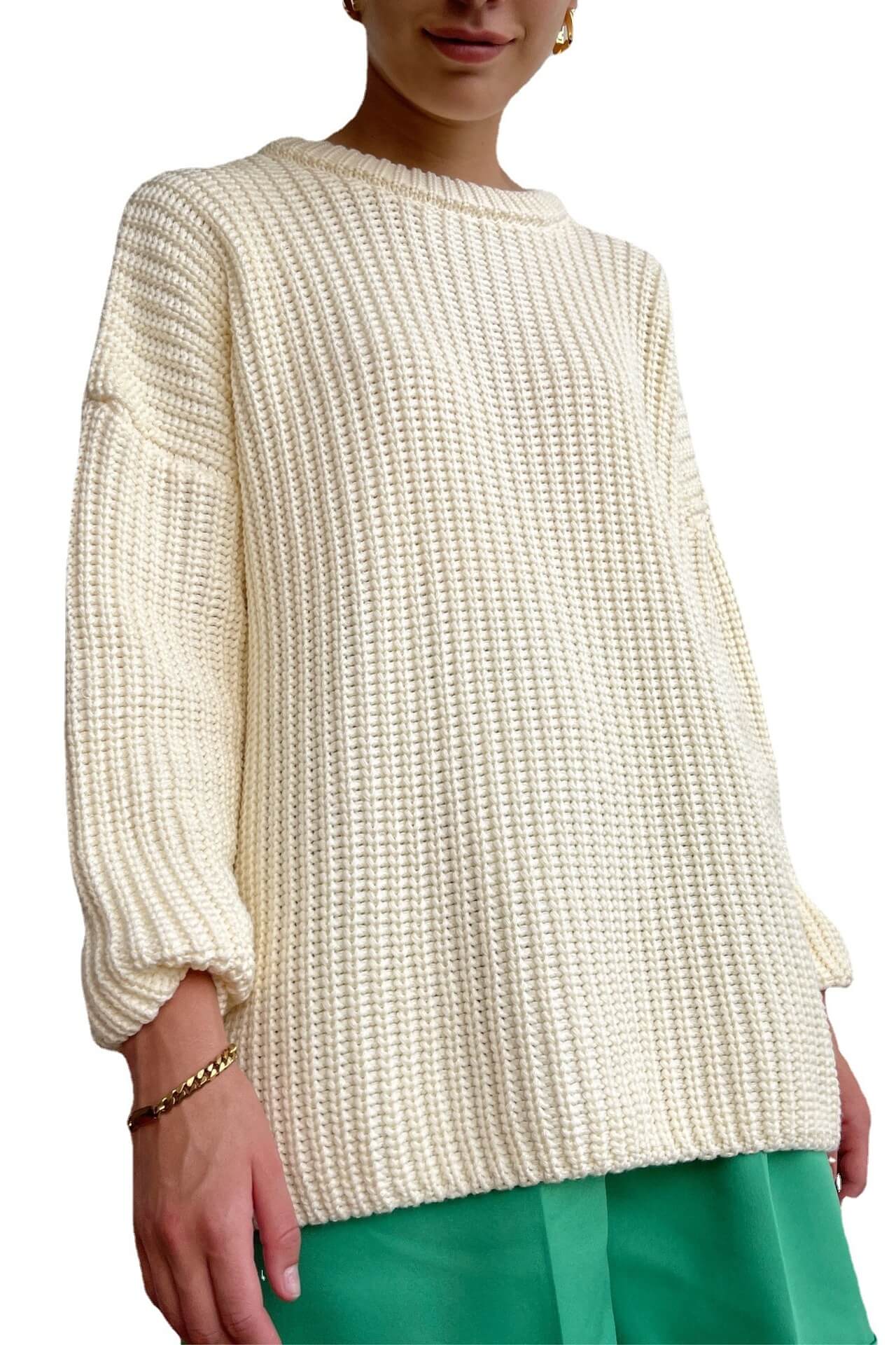 Loose Candy Color Round Neck Sweater Ins street