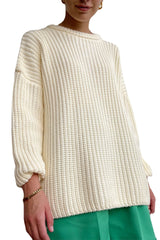 Loose Candy Color Round Neck Sweater Ins street