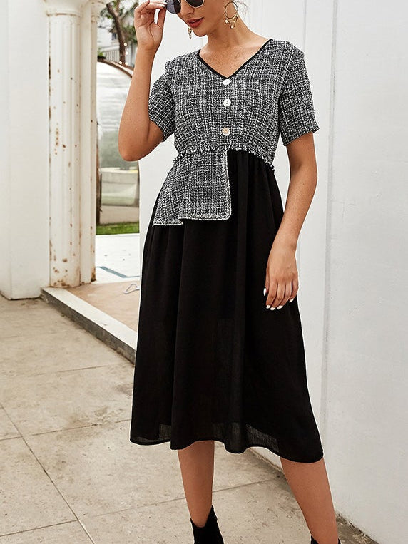 Stitching dress 2023-03-14 InsStreet