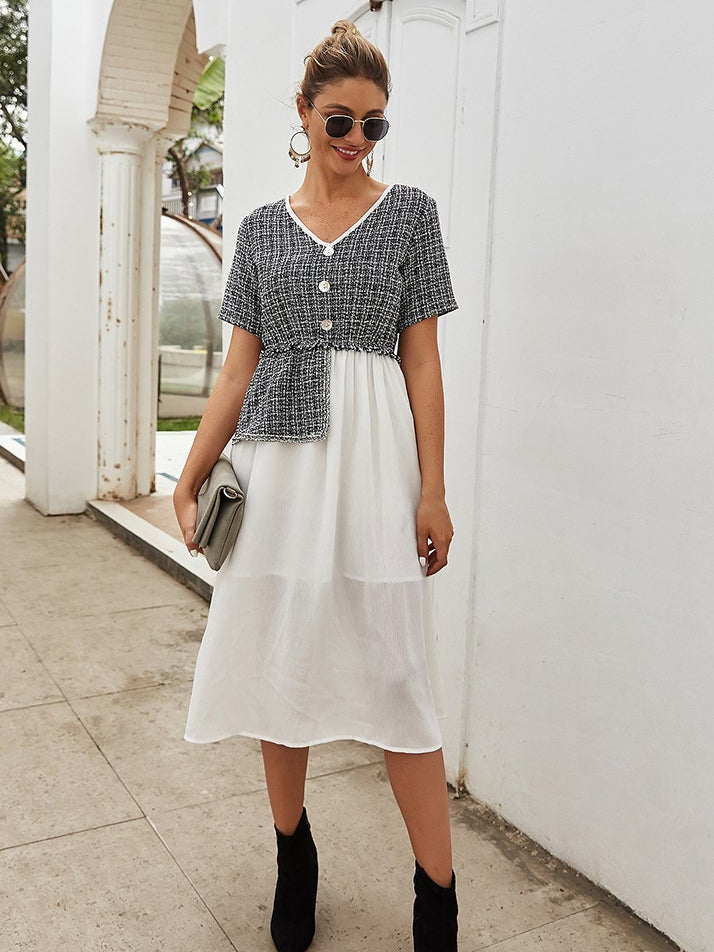 Stitching dress 2023-03-14 InsStreet