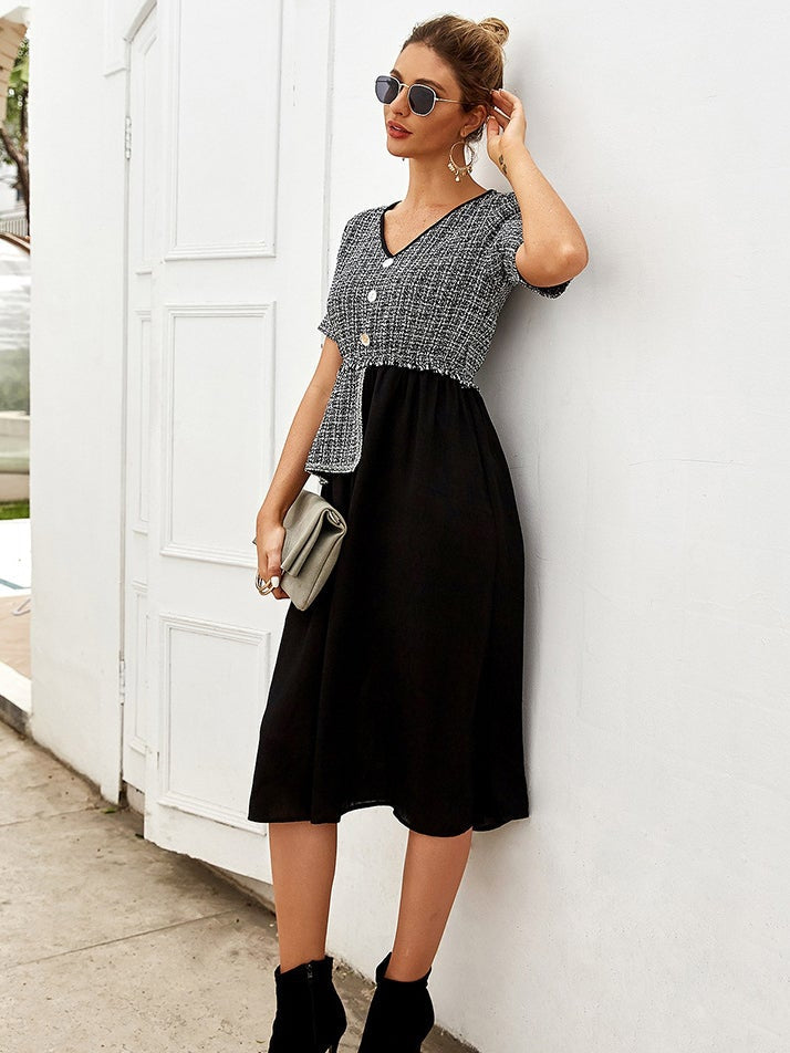 Stitching dress 2023-03-14 InsStreet