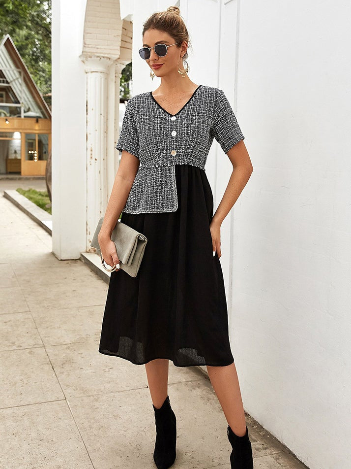 Stitching dress 2023-03-14 InsStreet