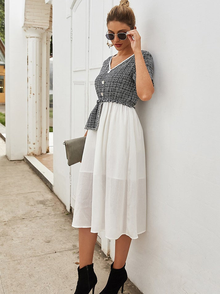 Stitching dress 2023-03-14 InsStreet