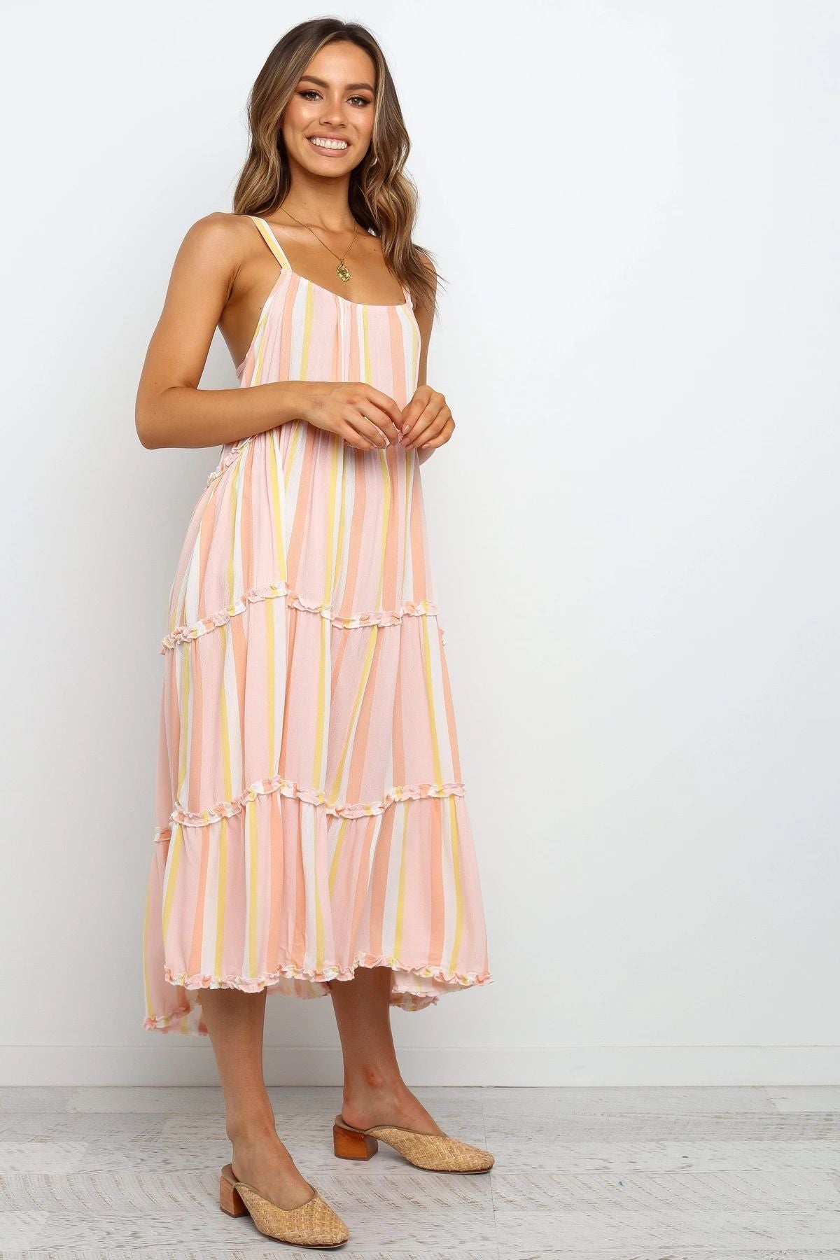 Copeland Smocked Tiered Tassel Maxi Dress - FINAL SALE SALT-001