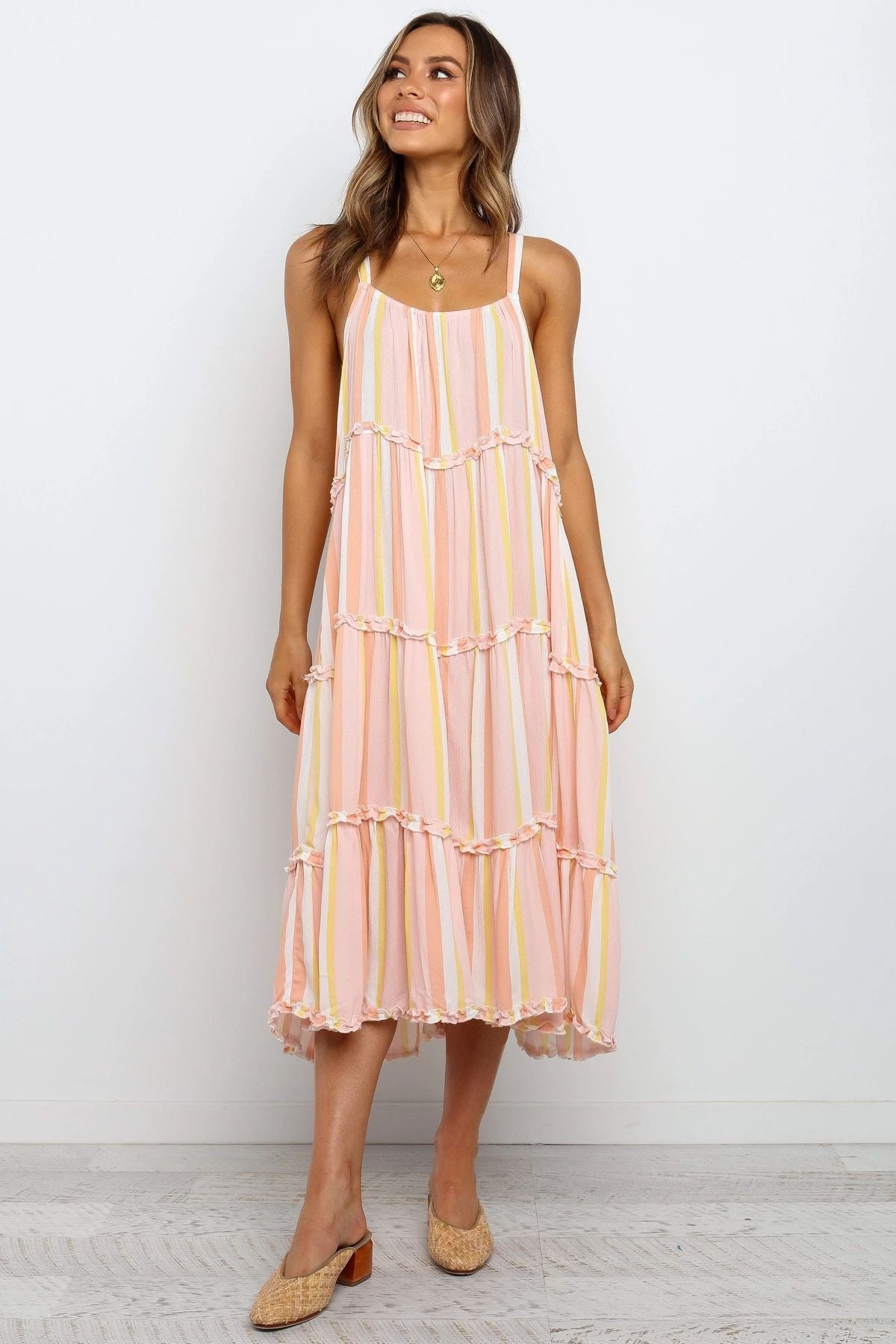 Copeland Smocked Tiered Tassel Maxi Dress - FINAL SALE SALT-001