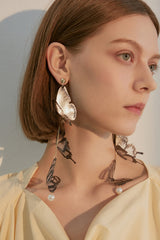 Butterfly Pendant Long Earrings Ins Street