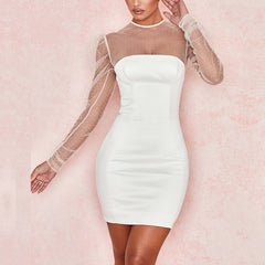 Carmina Statement Sleeve Bodycon Dress - Shell - FINAL SALE Ins Street